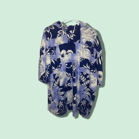 Vintage Tommy Bahama 100% Silk Button-Down Dress Shirt, Size XXL - Picture 3 of 5